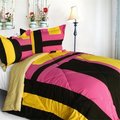 Furnorama Scene Savannah - Quilted Patchwork Down Alternative Comforter Set  Twin Size - Pink FU375853